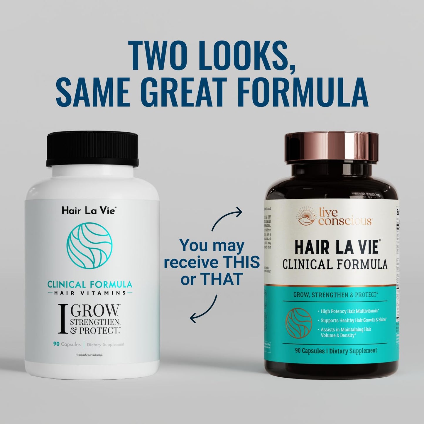 Hair La Vie Live Conscious Clinical Formula Hair Vitamins – Biotin & Saw Palmetto (2-Pack)
