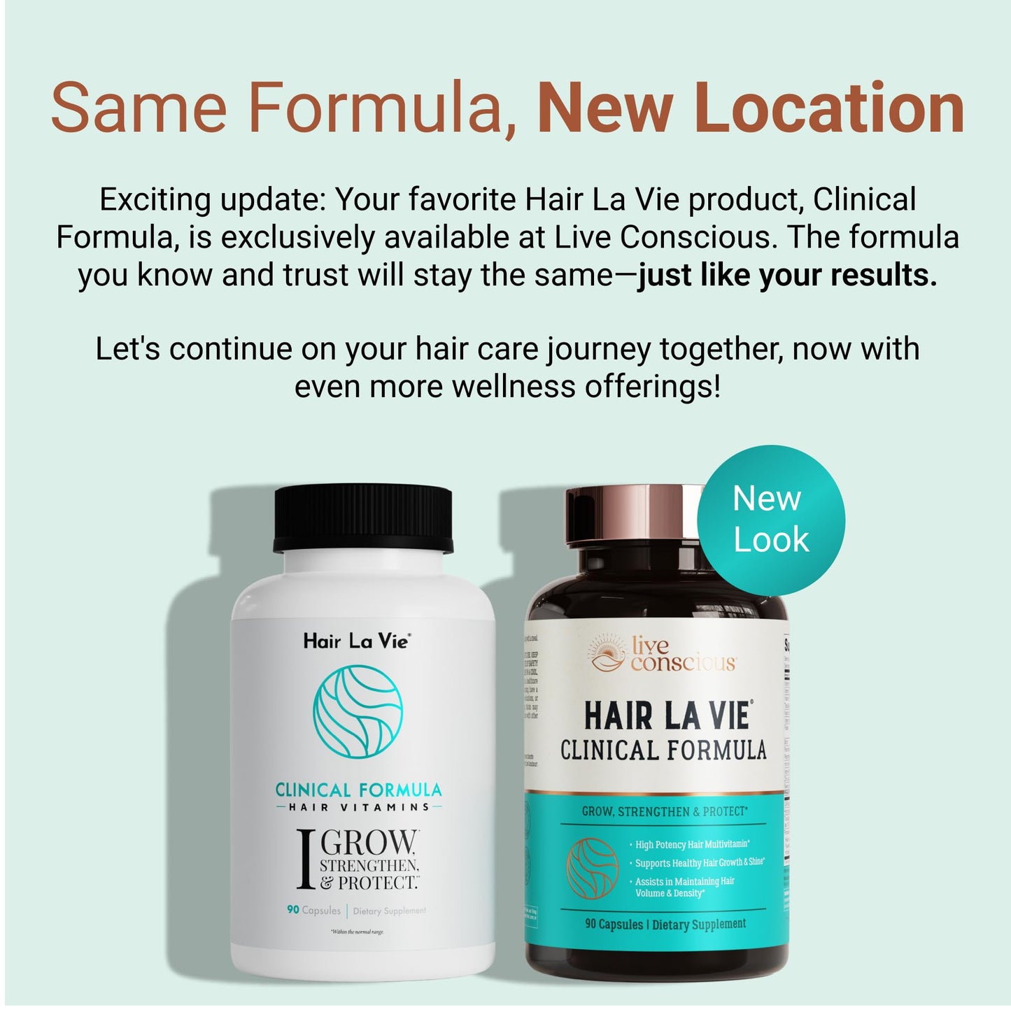 Hair La Vie Live Conscious Clinical Formula Hair Vitamins – Biotin & Saw Palmetto (2-Pack)
