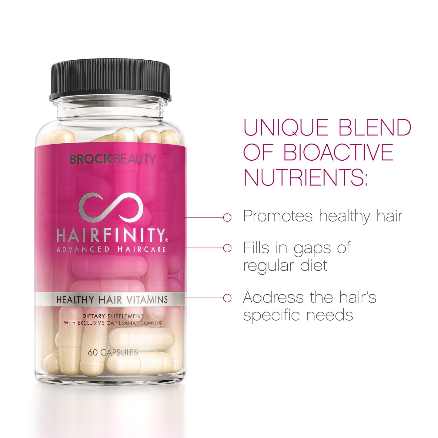 Hairfinity Hair Vitamins – Biotin, Amino Acids & Capilsana Complex | Vegan 120 Veggie Capsules