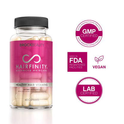 Hairfinity Hair Vitamins – Biotin, Amino Acids & Capilsana Complex | Vegan 120 Veggie Capsules
