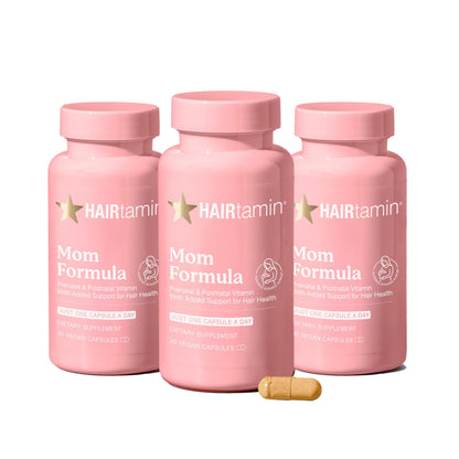 HAIRtamin MOM Vegan Prenatal & Postnatal Multivitamin – Hair, Nails & Skin Support | 3-Pack