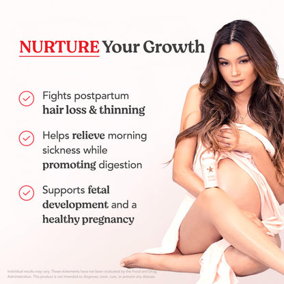HAIRtamin MOM Vegan Prenatal & Postnatal Multivitamin – Hair, Nails & Skin Support | 3-Pack