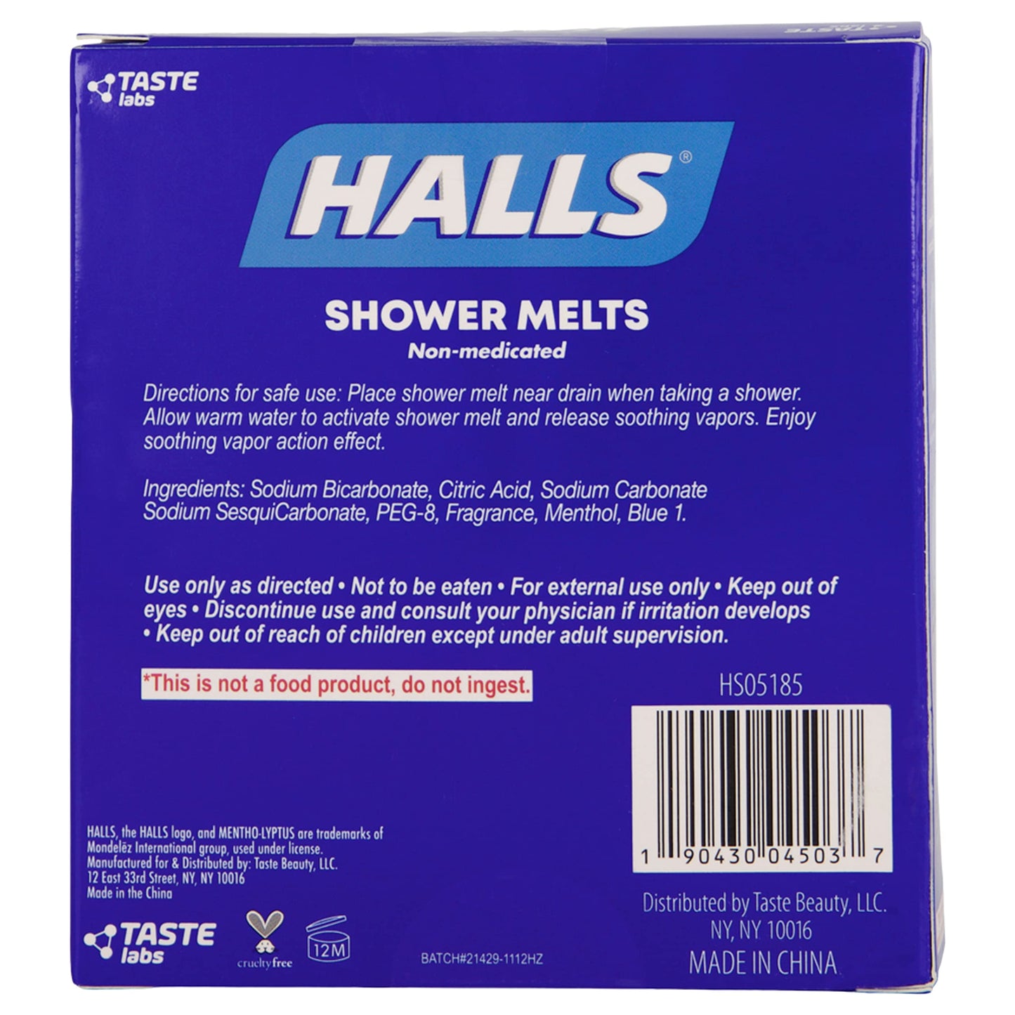 Halls Soothing Shower Melts 5 Pack - Mentho-lyptus Aromatherapy with Essential Oils