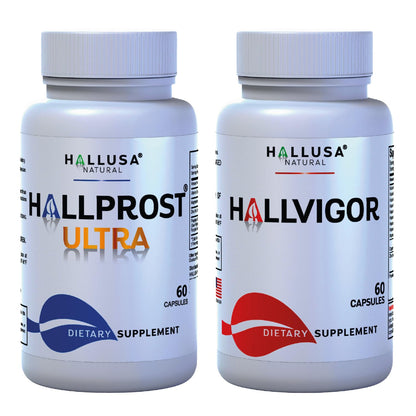 Hallusa Hallprost Ultra & Hallvigor 120 Caps - Prostate Health for Men