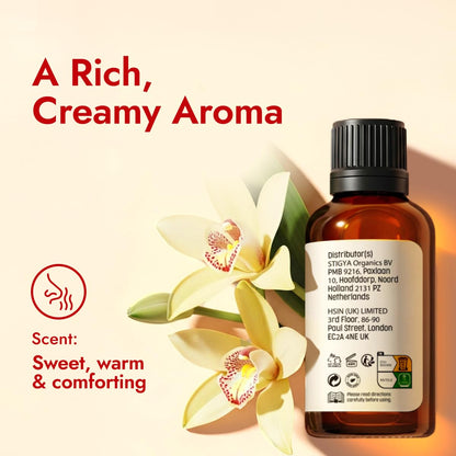 H'ana Vanilla Essential Oil - 1.02 Fl Oz | For Hair, Skin, Diffuser, Aromatherapy, DIY Candle & Soap Making