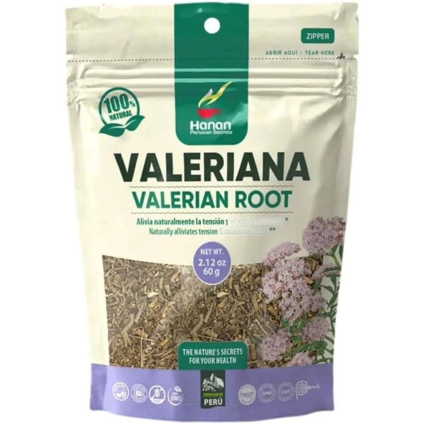 Hanan Valerian Root Tea – Loose Leaf Valerian Tea 2.1 oz (60 g) from Peru