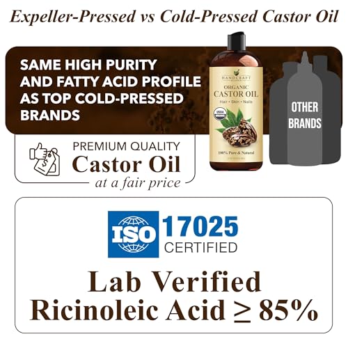 Handcraft Blends Castor Oil Pack Wrap – 16 oz Organic Castor Oil, Reusable & Adjustable