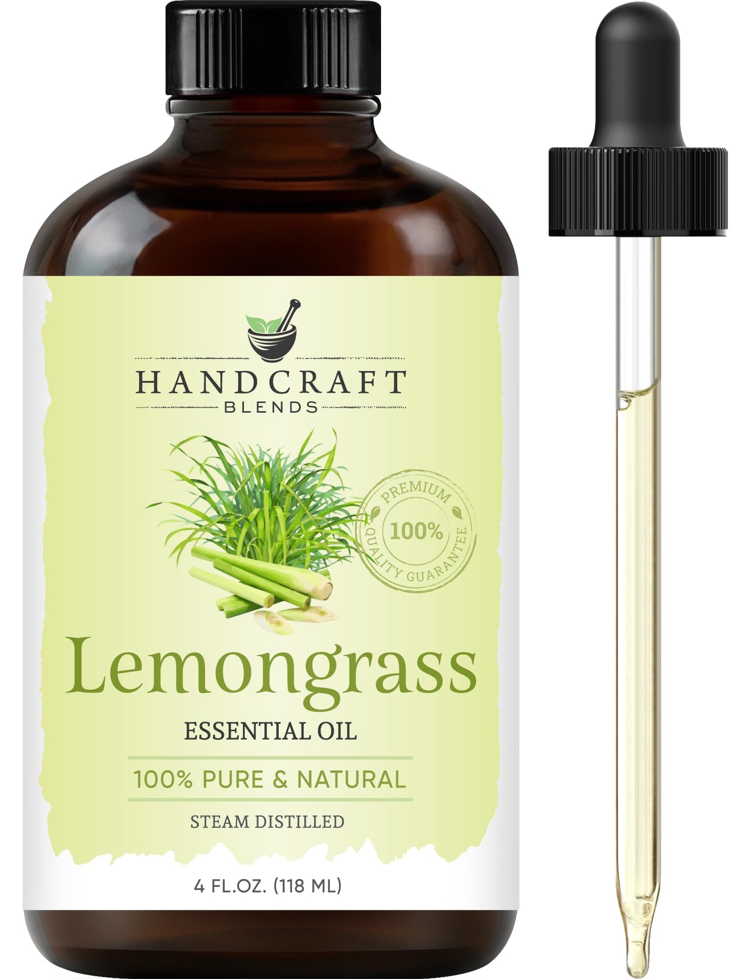 Handcraft Blends Lemongrass Essential Oil – 4 Fl Oz | 100% Pure & Natural, Premium Grade