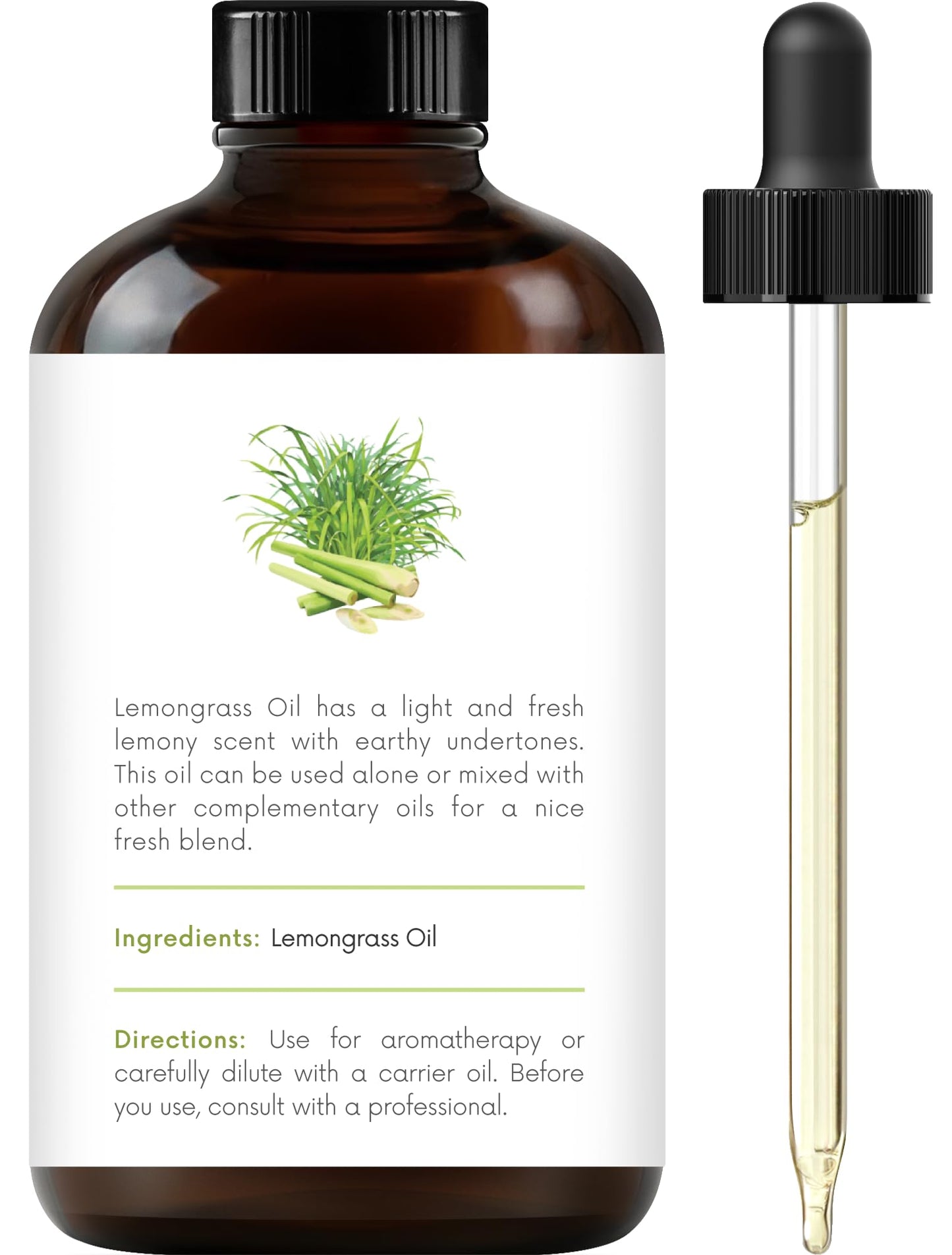 Handcraft Blends Lemongrass Essential Oil – 4 Fl Oz | 100% Pure & Natural, Premium Grade