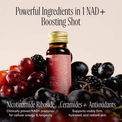 Happy Aging Liquid NAD+ Shot – Liposomal NR, Resveratrol, Antioxidants | 10 Shots