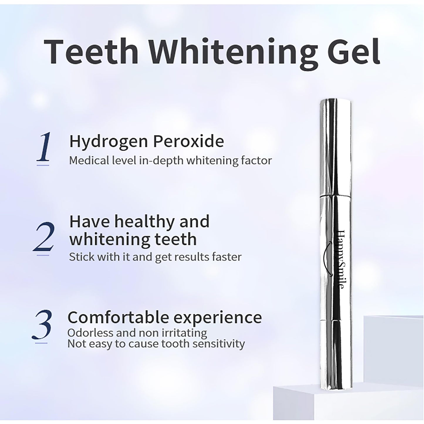 HappySmile Premium Teeth Whitening Pen Set of 3 | Brighter Smile, Gentle on Sensitive Teeth