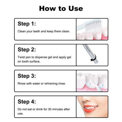 HappySmile Premium Teeth Whitening Pen Set of 3 | Brighter Smile, Gentle on Sensitive Teeth