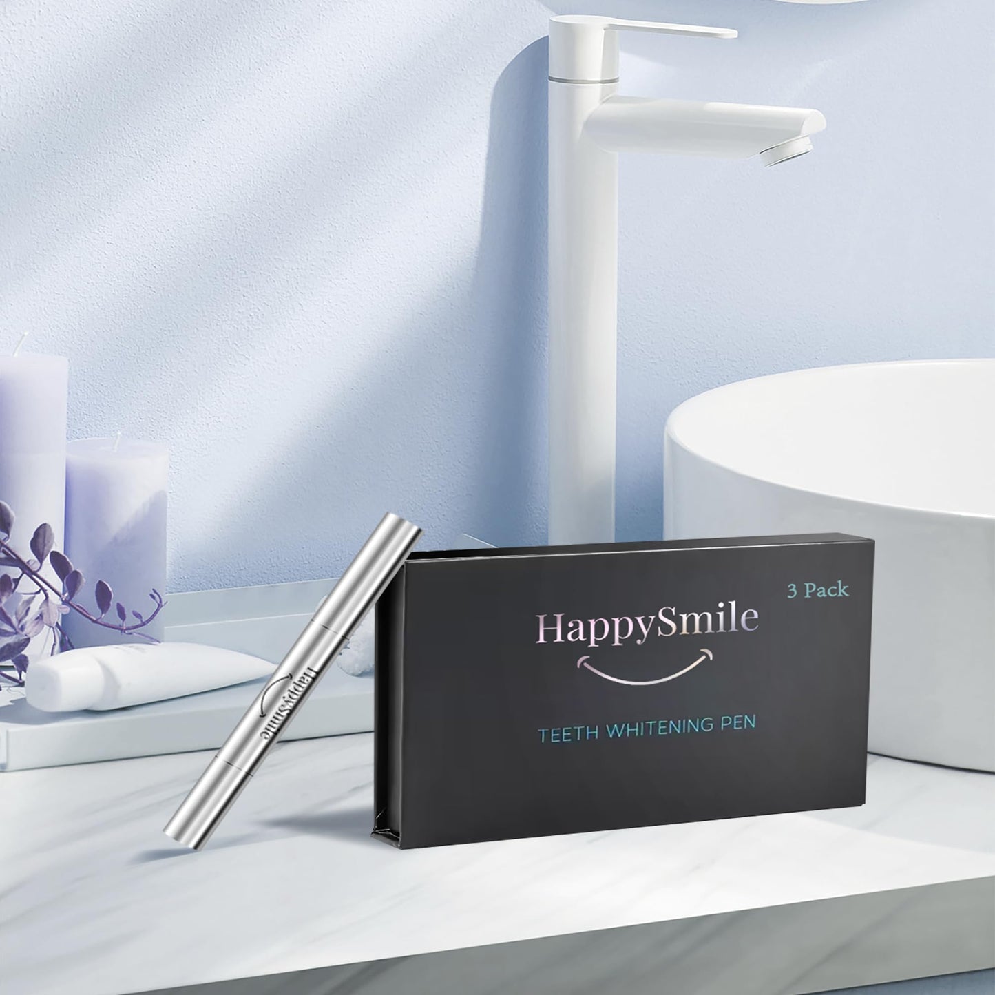 HappySmile Premium Teeth Whitening Pen Set of 3 | Brighter Smile, Gentle on Sensitive Teeth