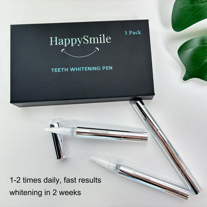 HappySmile Premium Teeth Whitening Pen Set of 3 | Brighter Smile, Gentle on Sensitive Teeth