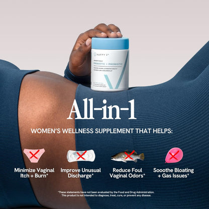 Happy V Dr. Formulated Vaginal Probiotics for Women – pH Balance, Urinary & Gut Support