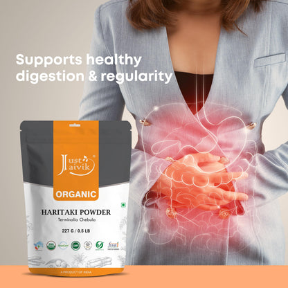 Just Jaivik Haritaki Powder - 100% Organic (227g) - USDA Organic