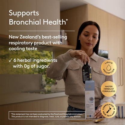 Harker Herbals Deep Lung Support Tonic – Plant-Based Respiratory Formula, 7.8 oz