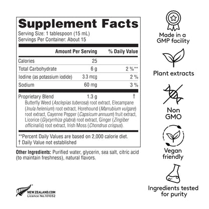 Harker Herbals Deep Lung Support Tonic – Plant-Based Respiratory Formula, 7.8 oz