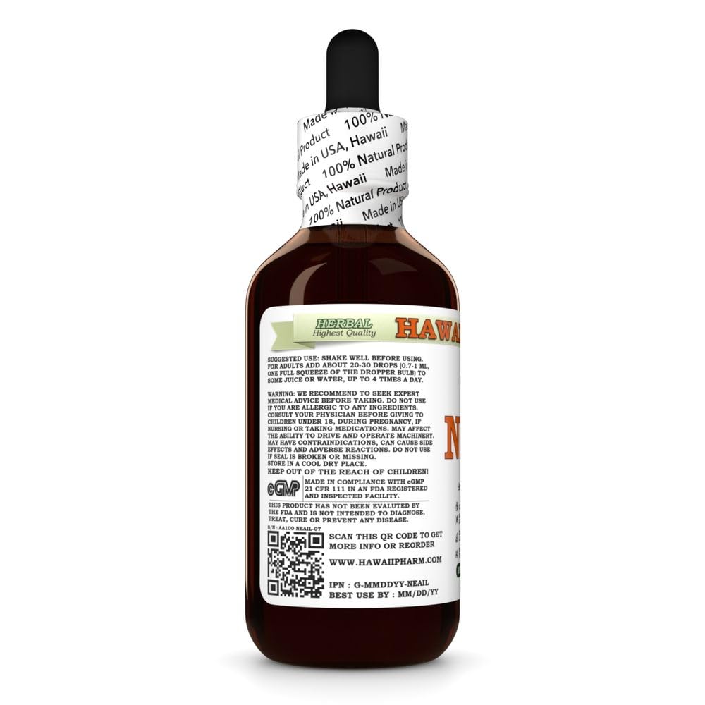 Neem Alcohol-Free Liquid Extract - Organic Neem (Azadirachta Indica) Dried Leaf Glycerite - Hawaii Pharm USA 2 fl.oz