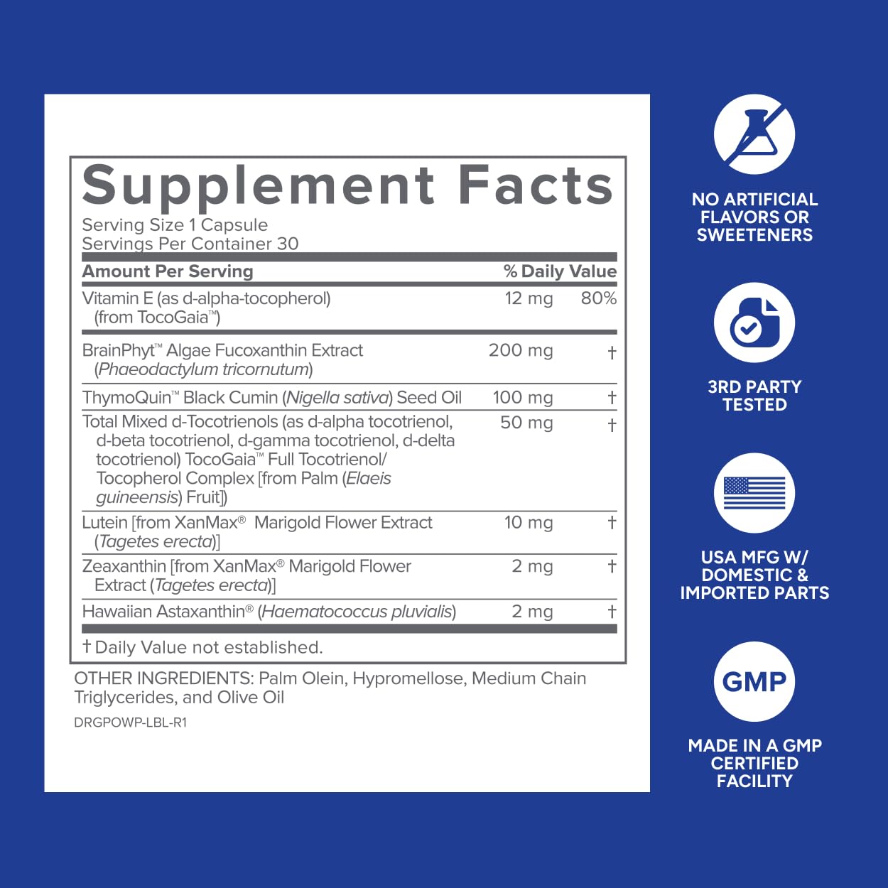 Gundry MD Power Phenols – Brain Health Supplement for Focus, Motivation, and Energy (30 Servings)