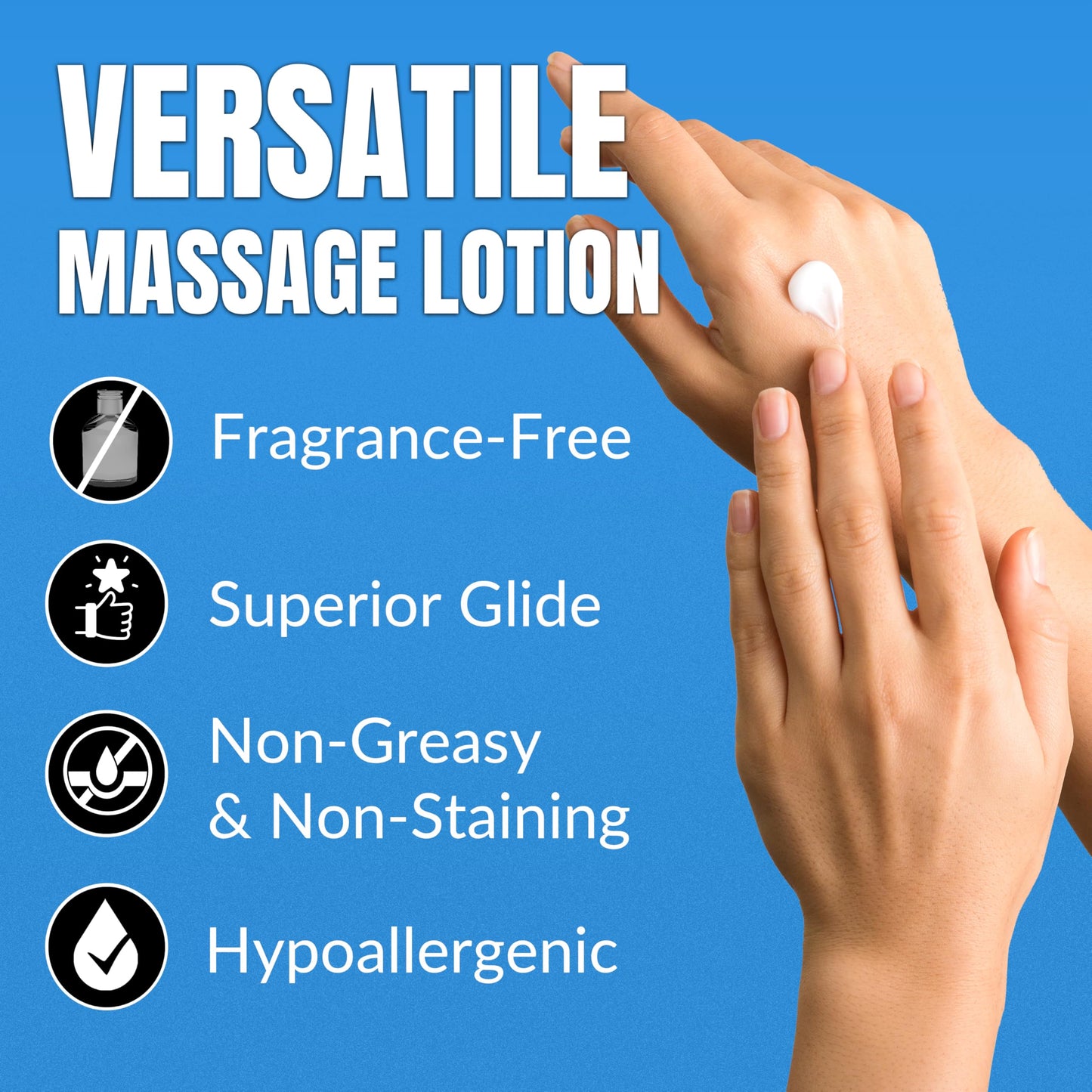 HawkGrips 8oz Therapeutic Massage Lotion - Unscented, Non-Greasy, Deep Tissue | Pack of 24
