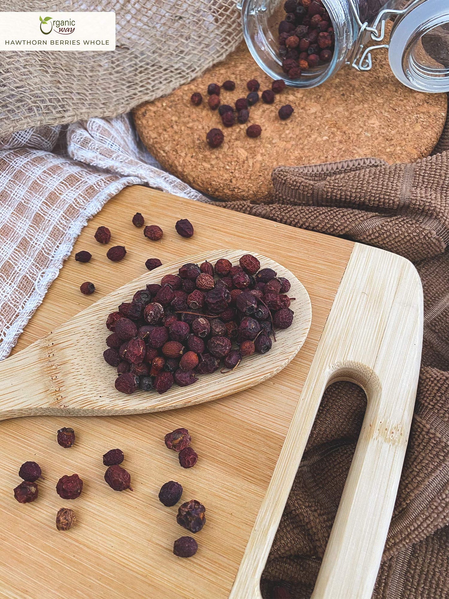 Organic Hawthorn Berries Whole – 1 lb (Albania) | Kosher • Vegan • Non-GMO