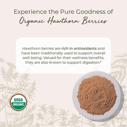 Starwest Botanicals Organic Hawthorn Berry Powder - 1 lb, Kosher, Non-GMO