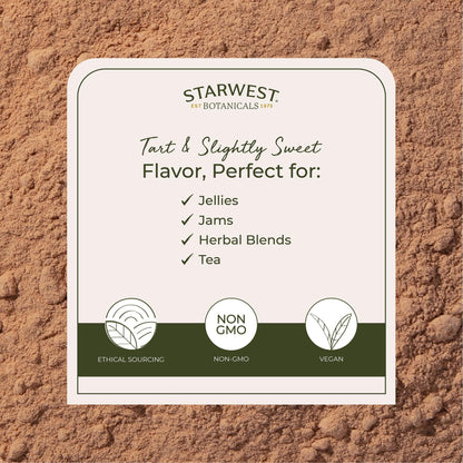 Starwest Botanicals Organic Hawthorn Berry Powder - 1 lb, Kosher, Non-GMO