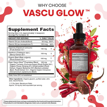 Clean Nutra Cayenne Pepper Drops Supplement Liquid + Hawthorn Berry, Vitamin D3 K2 Beet Root Powder, Ceylon Cinnamon, Turmeric Curcumin, Organic Panax Ginseng, Berberine Extract Organic (2)