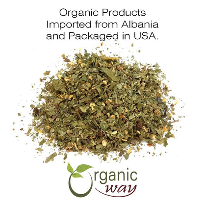 Organic Hawthorn Leaf & Flower Cut & Sifted — Herbal Tea (2 oz) | Albania Origin, Non-GMO, Kosher