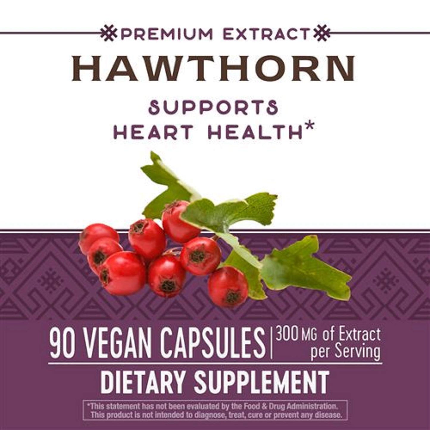 Hawthorn Standardized Extract - 90 Capsules | Heart Health Support