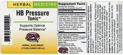 HB Pressure™ Tonic 2 oz | Herbal Medicine by Herbs, Etc.