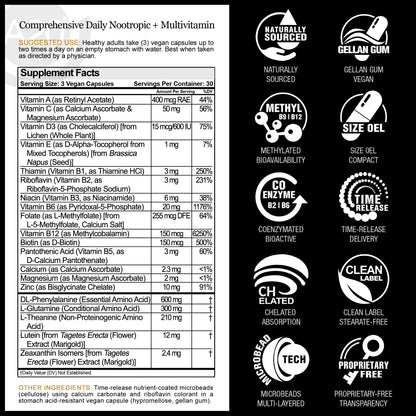 HCF A20 Microbead Brain Health Supplement | 20 Nootropics & 7 Advances