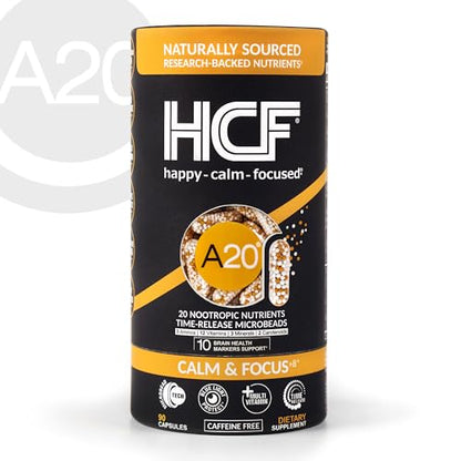 HCF A20 Microbead Brain Health Supplement | 20 Nootropics & 7 Advances