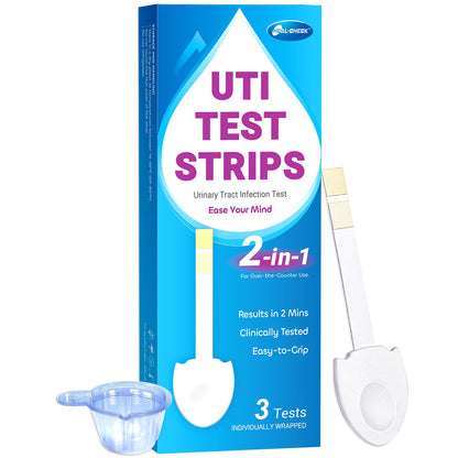 HEAL-CHECK 3 Pack UTI Test Strips – At-Home UTI Kit for Women & Men