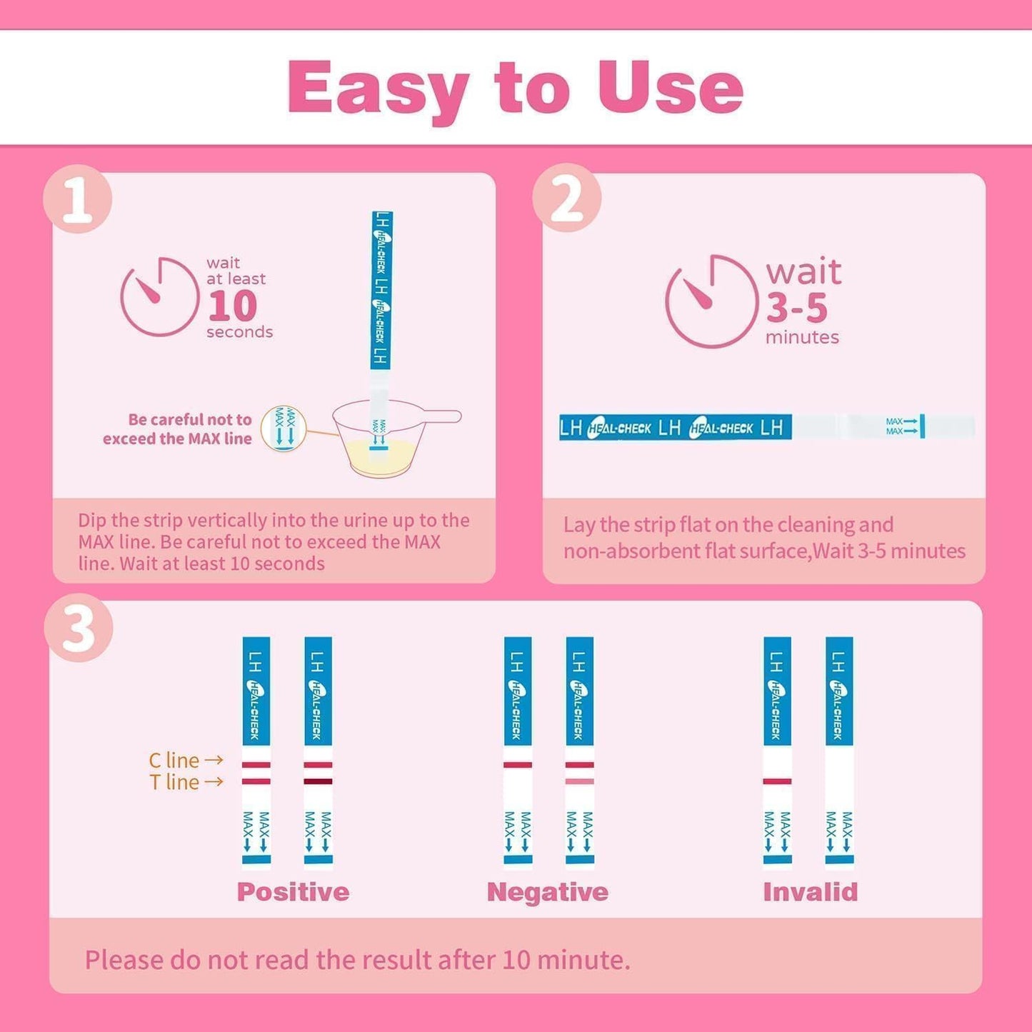 HEAL-CHECK 40 Count Ovulation Test Strips with Cups – Ovulation Predictor Kit, Bulk LH Tests for Home