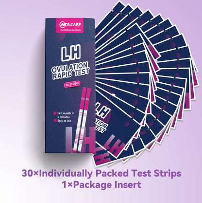 HealCare Ovulation Test Strips – LH-30 Tests for Fertility & Hormone Health