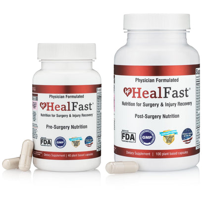 HealFast Complete Surgery Recovery Supplement – Pre & Post Op Support for Wounds, Scars & Bruising