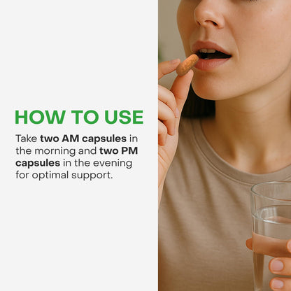 HealhtyCell AM/PM Healthspan System - 90+ Vitamins, Minerals, Protective Phytonutrients, Probiotics & Enzymes for Advanced Cellular Nutrition - 60 AM Tablets & 60 PM Tablets