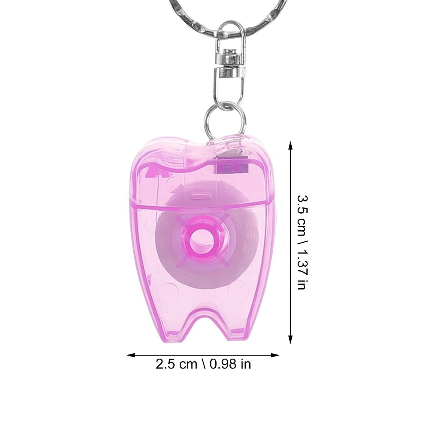 Healifty Dental Floss Mini Box with Keychain - 5 Pcs | Travel Floss Picks