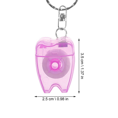 Healifty Dental Floss Mini Box with Keychain - 5 Pcs | Travel Floss Picks