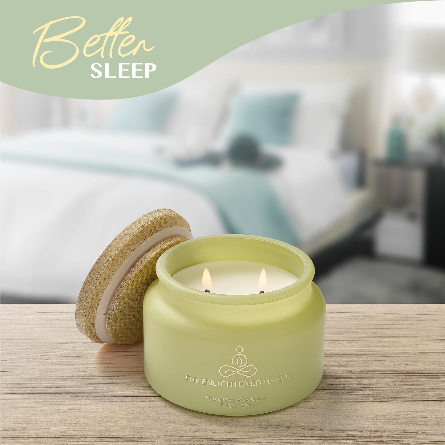 Healing 2-Wick Soy Candle – Eucalyptus & Peppermint | 9.5 oz