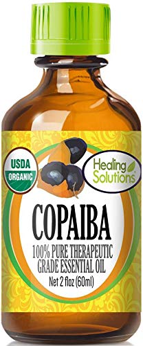 Healing Solutions Organic Copaiba Essential Oil - 60ml (2oz) | Calming, Soothing Aroma