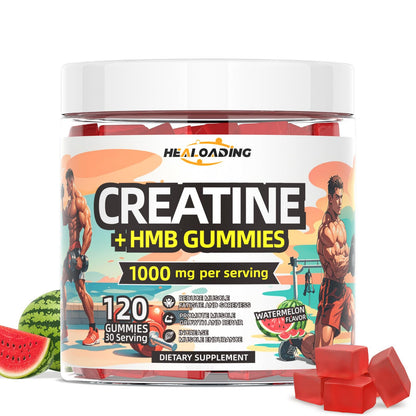 HEALOADING Creatine Monohydrate Gummies with HMB for Men – Strength, Recovery & Muscle Support