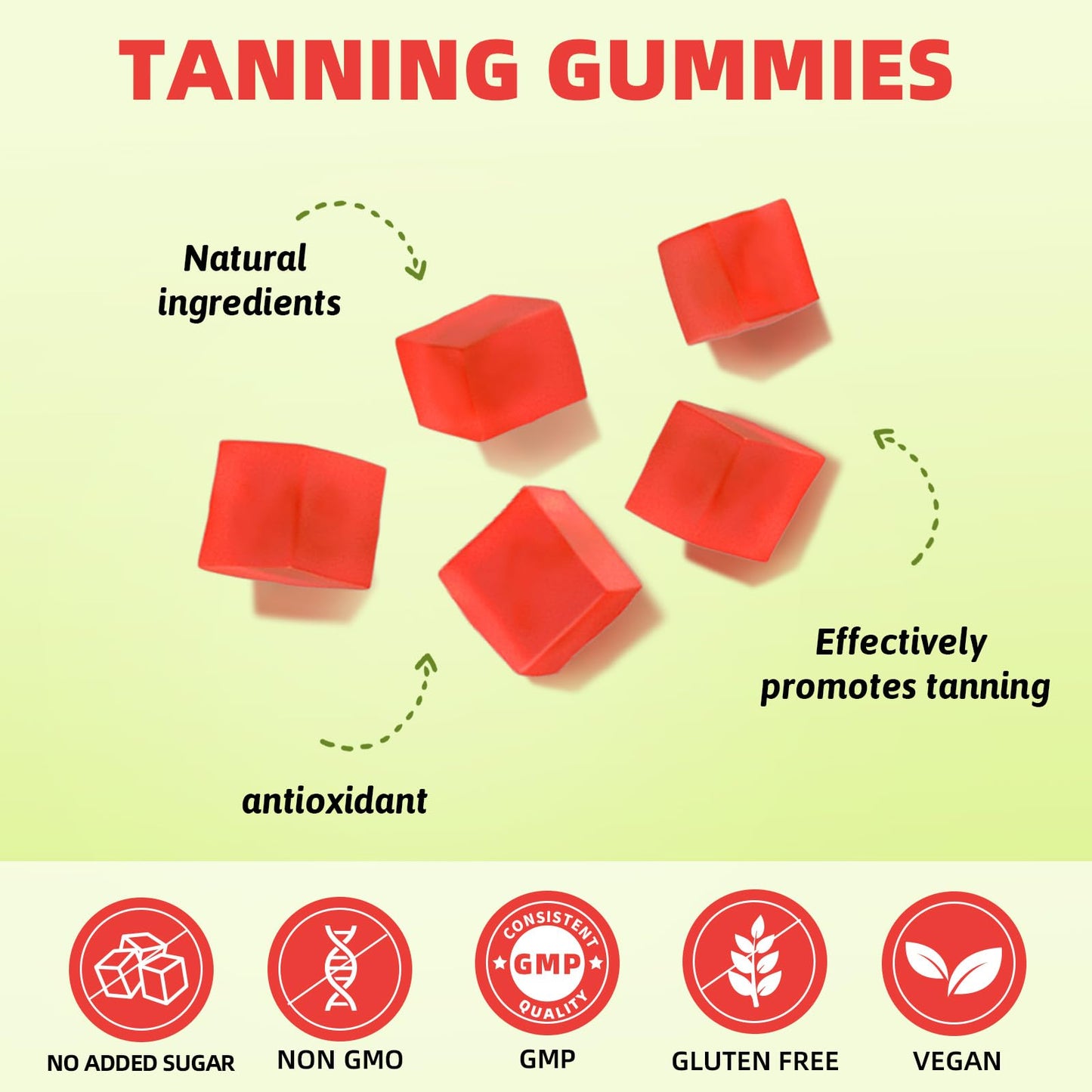 HEALOADING Tanning Gummies - Bronzing Supplement with Astaxanthin, Lycopene & Beta Carotene | Vegan & Non-GMO (30-Day)
