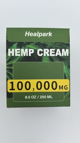 Healpark Hemp Cream 8.5 oz - Arnica, MSM, Turmeric & Menthol