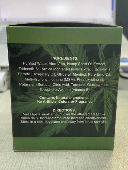 Healpark Hemp Cream 8.5 oz - Arnica, MSM, Turmeric & Menthol