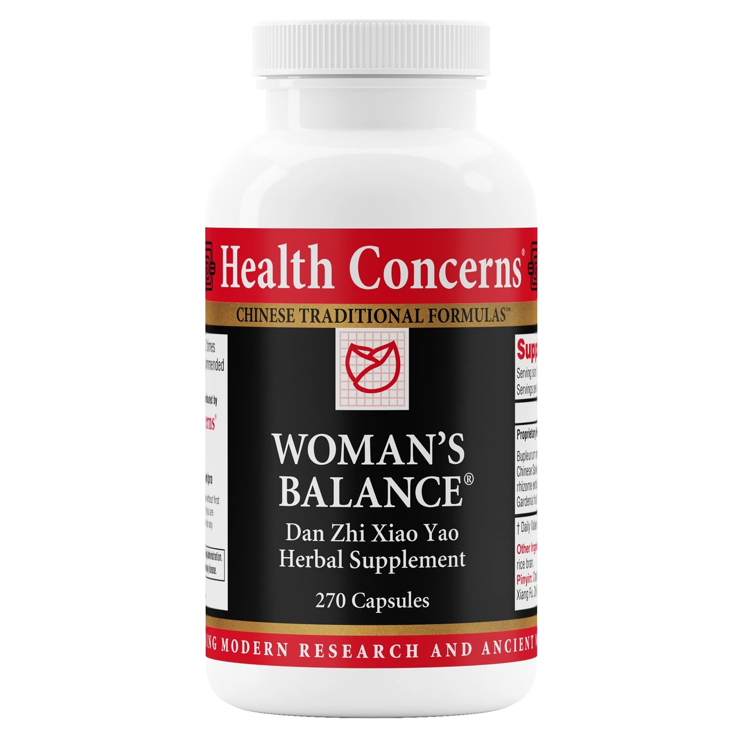 Health Concerns Women's Balance – PMS Relief & Hormone Support | Liver Qi & Spleen Health – Dan Zhi Xiao Yao Formula – 270 Capsules