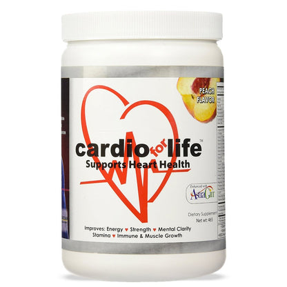 Health Guardian Cardio for Life L-Arginine Powder 16oz – Natural Nitric Oxide & Energy – Peach