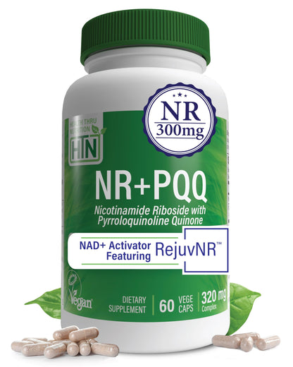 NAD+ Activator NR + PQQ - 300mg NR, 20mg PQQ | Pack of 60 | Non-GMO